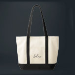 Script Name Tote Bag<br><div class="desc">Simple,  modern and elegant. Text and text colour is fully customisable. Perfect as a bridesmaid gift,  wedding favour,  birthday or graduation gift. Part of a collection from Parcel Studios.</div>