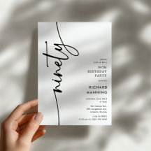 Script Ninety' 90th Birthday