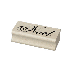 Script Noel Christmas Sentiment Rubber Art Stamp