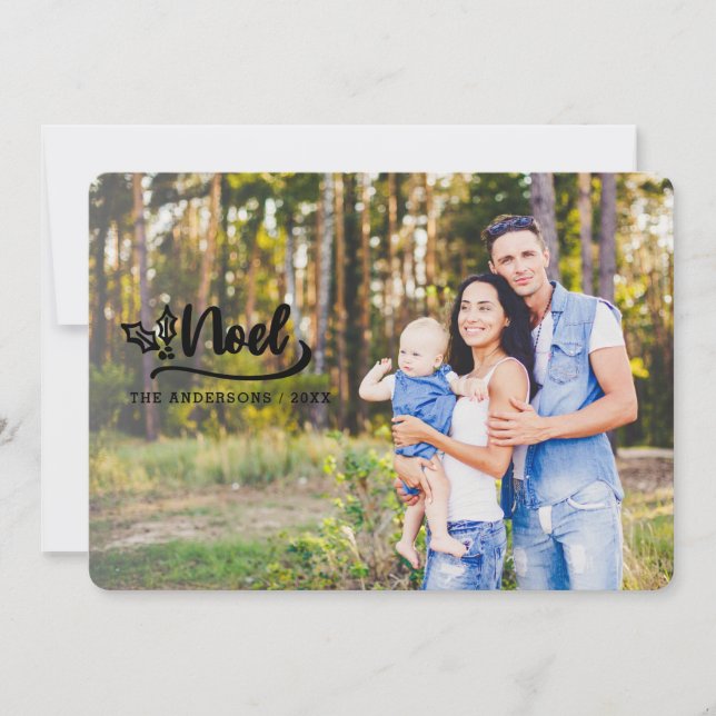 script noel holiday photo cards (Front)