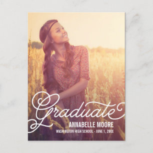 Script Overlay Graduation Announcement /Invitation