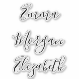  Script Personalised Bridesmaid's Name stickers