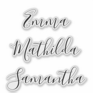  Script Personalised Bridesmaid's Name stickers