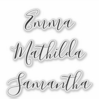  Script Personalised Bridesmaid's Name stickers