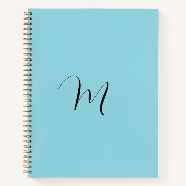 Script Personalised name Custom Name Blue Notebook (Front)