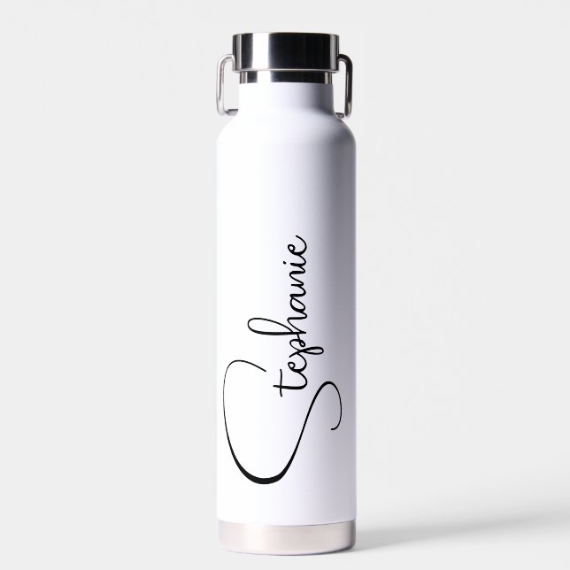 Script Personalised Name  Water Bottle (Front)
