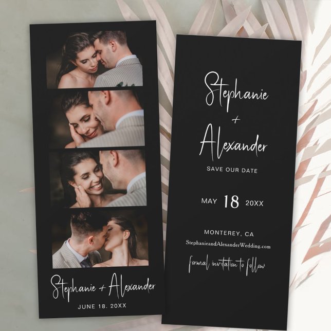 Script Photo Booth Bookmark Wedding Save the Date  (Creator Uploaded)