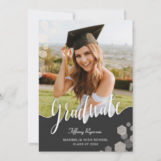Script Photo Graduation Party Invitation