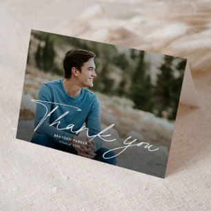 Script Photo Graduation Thank You Card
