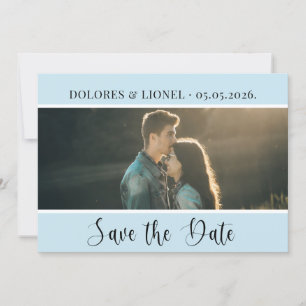 Script Photo Minimalist Save the date Invitation