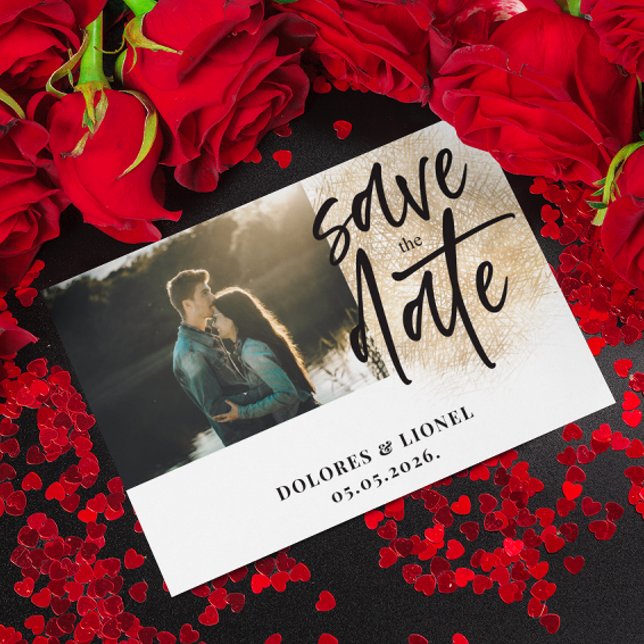 Script Photo Minimalist Save the date Invitation (Creator Uploaded)