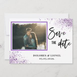 Script Photo Minimalist Save the date Invitation