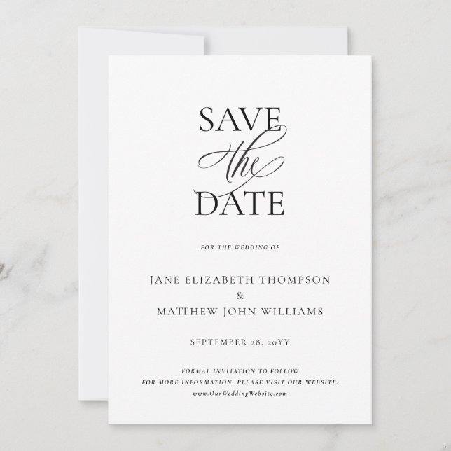 Script & Photo Wedding Christian Save the Date (Front)
