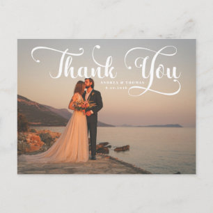 Script Photo Wedding Thank You Postcard
