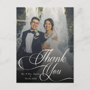  Script Photo Wedding Thank You  Postcard