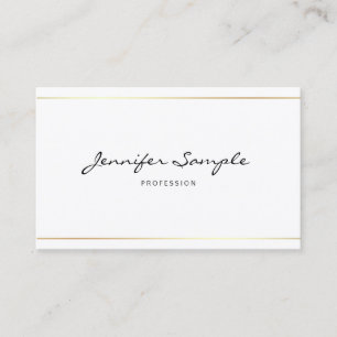 Script Plain Elegant Professional Handwritten Luxe Business Card