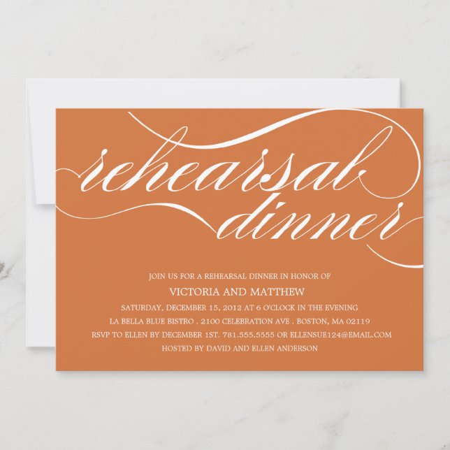 SCRIPT | REHEARSAL DINNER INVITATION (Front)