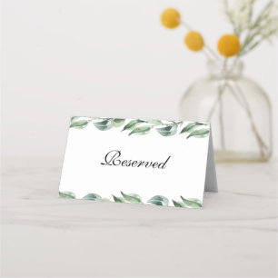 Script Reserved Personalised Wedding Place Card