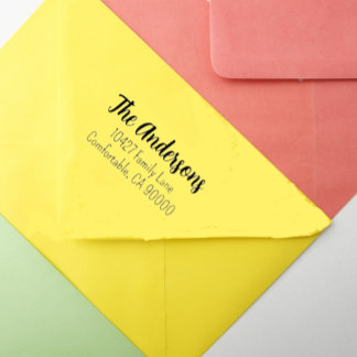 Script Return Address  Self-inking Stamp