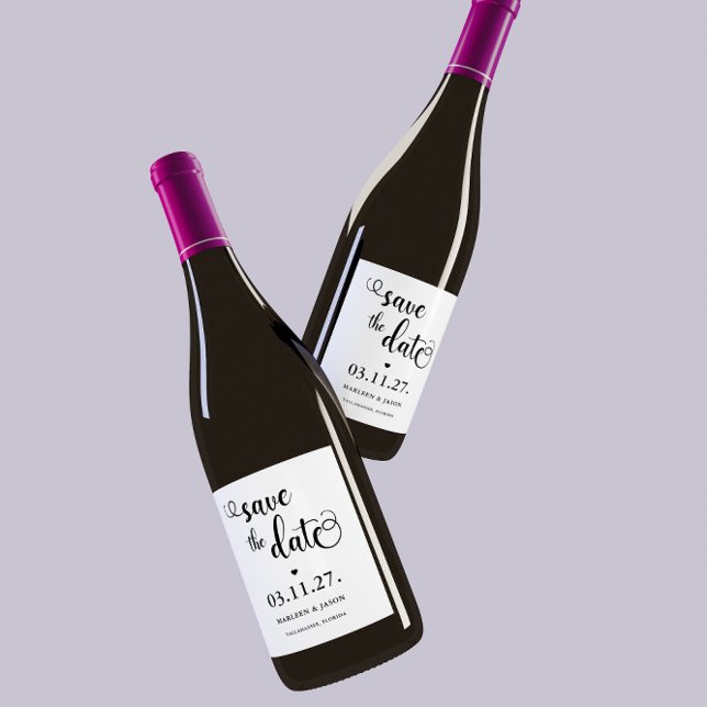 Script Save the date Wine Label (Creator Uploaded)