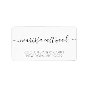 Script Signature Name Return Address Label