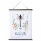 Script Signature Personalised Dragonfly Floral