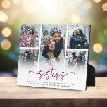 Script Sisters 5 Photo Collage Keepsake Gift Plaque<br><div class="desc">Give your sister that warm,  cosy feeling with our Script Sisters 5 Photo Collage Keepsake Gift Plaque. This elegant sister photo collage plaque is designed to make you smile. The personalised sister quote paired with five of your cherished memories creates a beautiful,  timeless gift.</div>