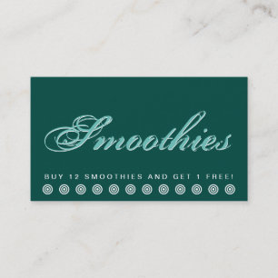 script SMOOTHIES customer loyalty card