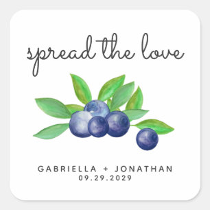 Script Spread The Love Blueberry Jam  Favour Tags