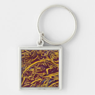 Script Stone Key Ring