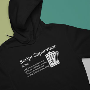 Script Supervisor Definition Dark Mode - Film Crew Hoodie