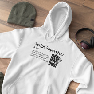 Script Supervisor Definition Light Mode - Movie Hoodie