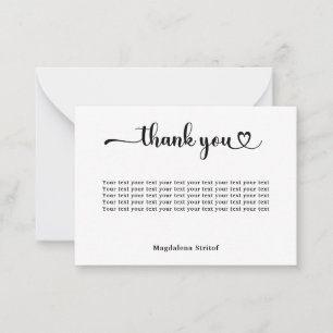 Script Thank you Note Cards