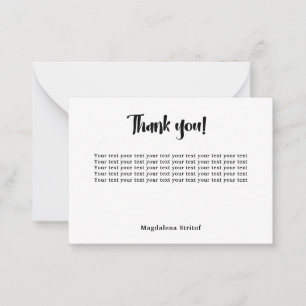 Script Thank you Note Cards