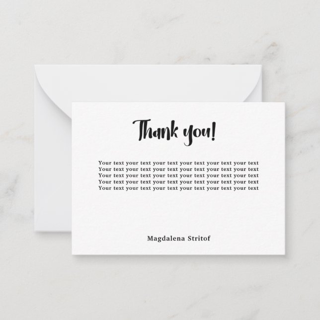 Script Thank you Note Cards (Front)