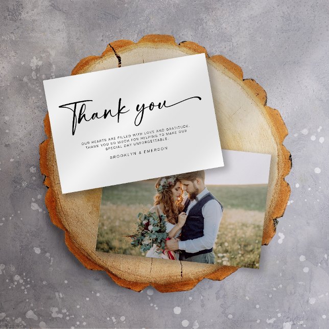 Script Thank You Photo Wedding Thank You Card (Creator Uploaded)