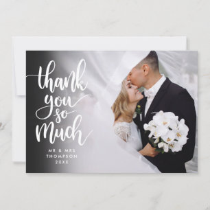 Script Thank You So Much Gold Hearts Wedding Photo
