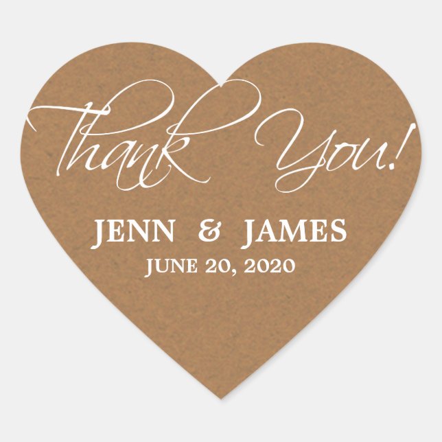 Script Thank You Wedding Favour Labels (Front)