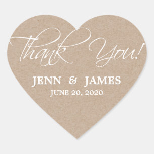 Script Thank You Wedding Favour Labels