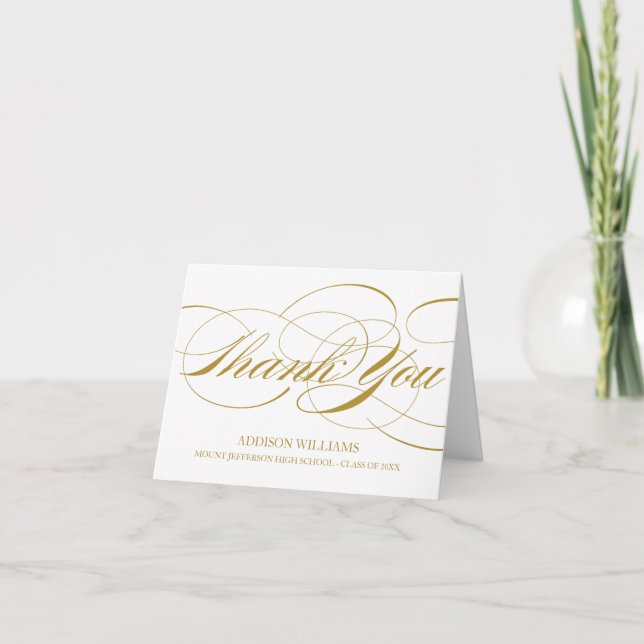 SCRIPT THANKS | GRADUATION THANK YOU CARD (Front)