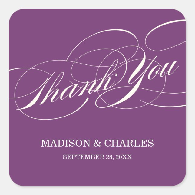 SCRIPT THANKS | WEDDING FAVOR LABELS (Front)