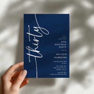 Script Thirty' 30th Birthday Invitation