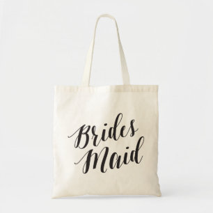 Script Tote   Bridesmaid Bag