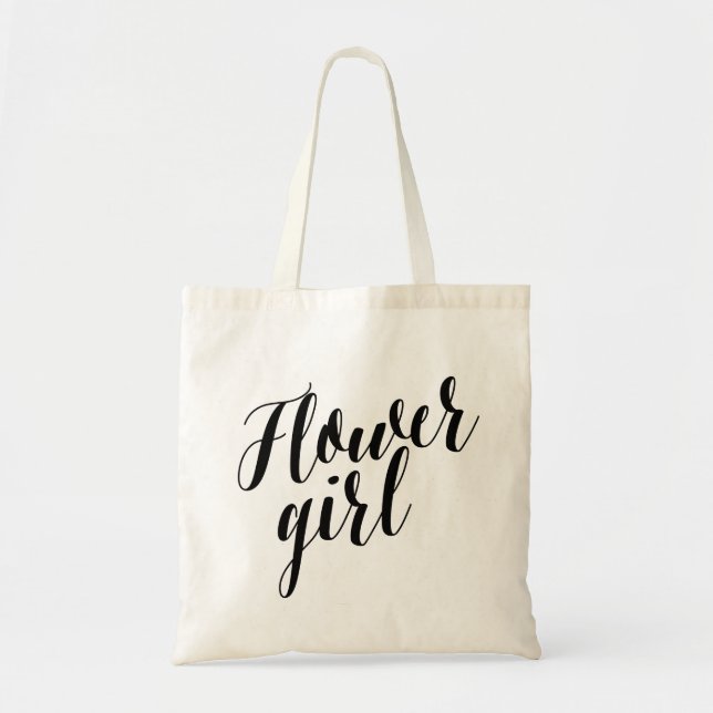 Script Tote | Flower Girl Bag (Front)