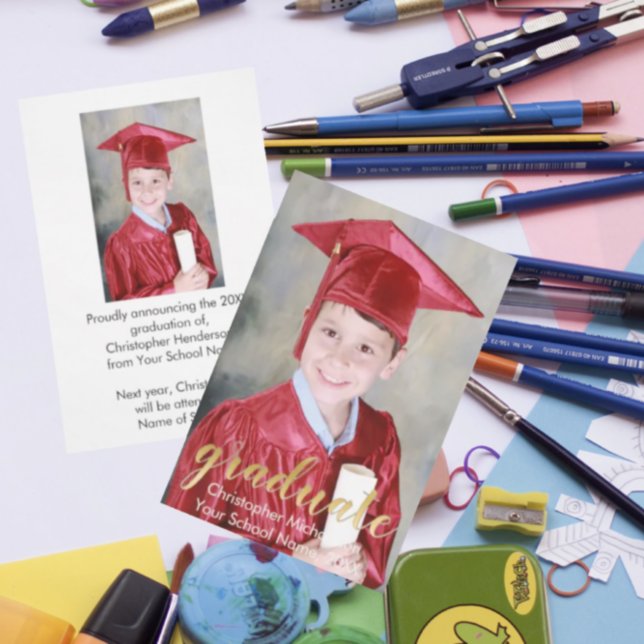 Script Two Photo Graduation Announcement (Creator Uploaded)