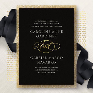 Script Typography Contemporary Wedding