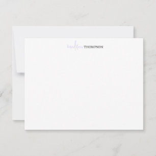 Script Typography Pale Lavender Card