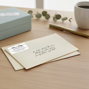 Script Typography Personalised Mr Mrs Wedding Label