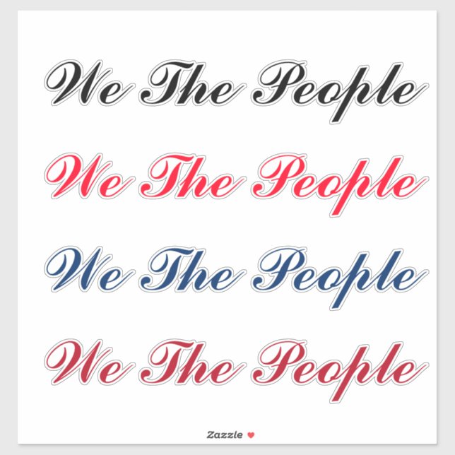 Script We The People Sticker (Sheet)