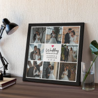 Script Wedding Memories Heart Couple Photo Collage